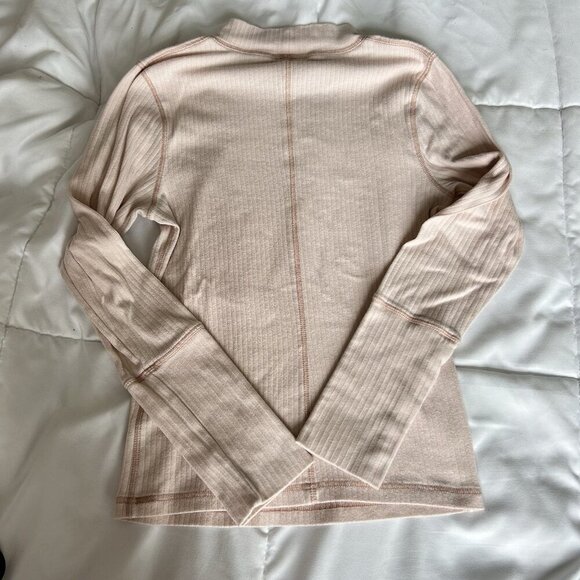 Intimately Free People Womens Medium M Light Pink Long Sleeve Layering Top Y2K - Picture 6 of 8